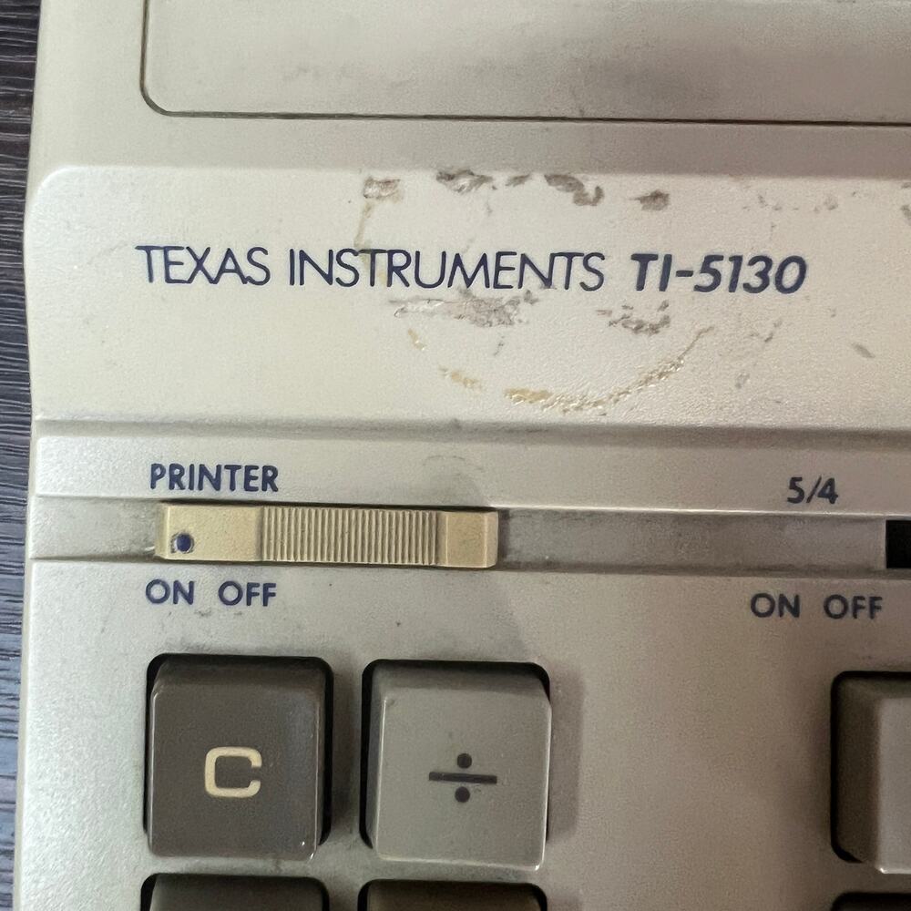 Texas Instruments TI-5130 Printing Calculator Vintage Desktop Tested Powers On - Picture 7 of 16